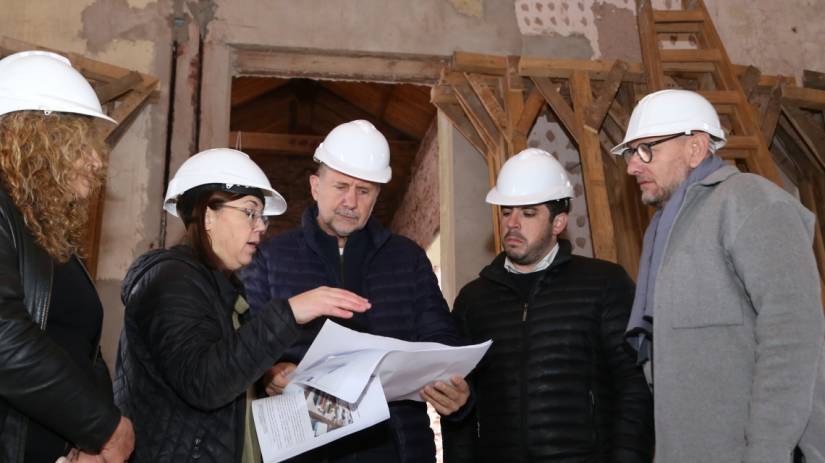Perotti recorrió las obras del centro de justicia penal de la ciudad de Venado Tuerto