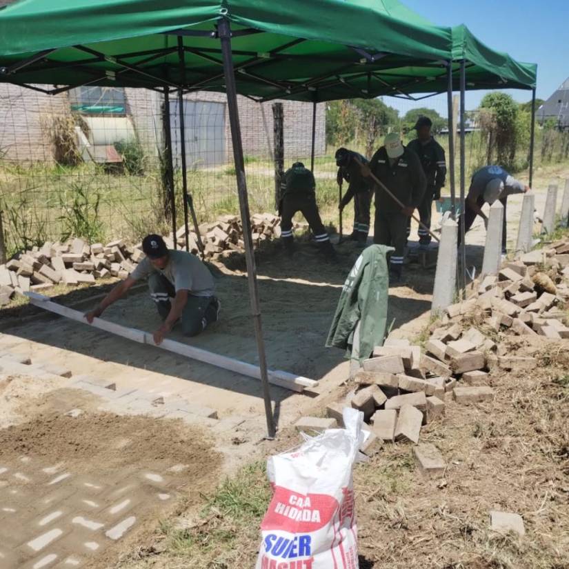 Zona de boliches: se realizan obras construcción de senderos e intervenciones en el alumbrado